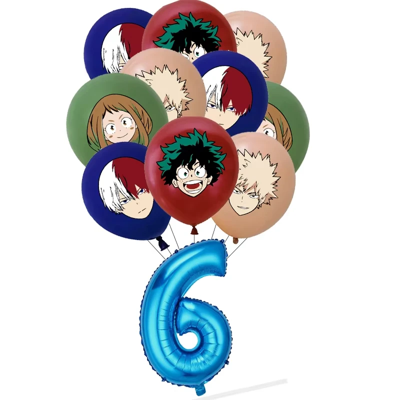My Hero Academia Geburtstagsparty-Dekoration, Einweggeschirr, Tassenteller, Ballon-Hintergrund, Banner, Kinderbevorzugung, Babyparty-Zubehör – Detail 23