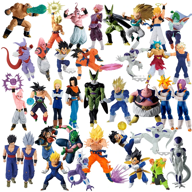 

Bandai's "Dragon Ball" Figs: Goku, Vegeta, Majin Buu, Cell & Piccolo. Premium Figurines, Great Gifts