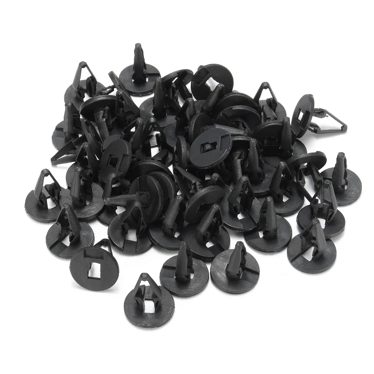 

50 pcs Car Door Panel Clips Black Nylon Bumper Fastener Rivet Retainer For Trim Engine Cover Shield Guard Replacement Auto Push
