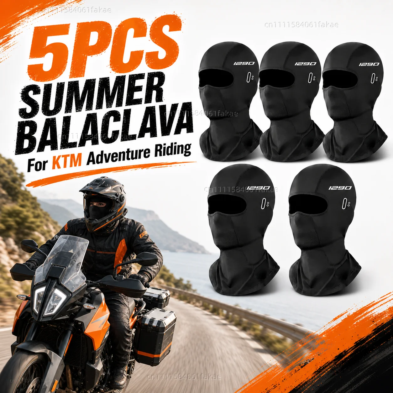 

5PCS Motorcycle Balaclava Summer UV Protection Glasses Face Breathable Hole For KTM Adventure 790 990 1050 1090 1190 1290 Riding