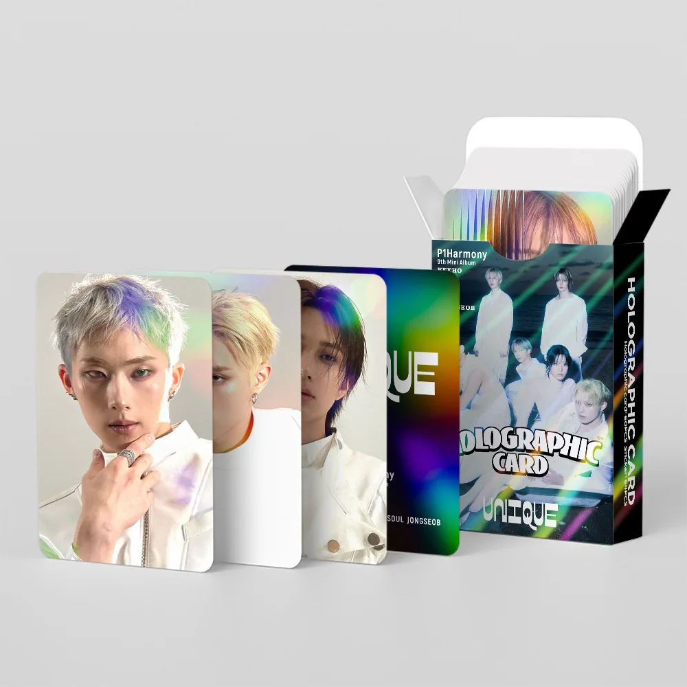 124Pcs/Set Idol P1HARMONY New Album UNIQUE Flash Card Lomo Cards Sticker Postcard KEEHO THEO JIUNG INTAK SOUL JONGSEOB Fans Gift image 6
