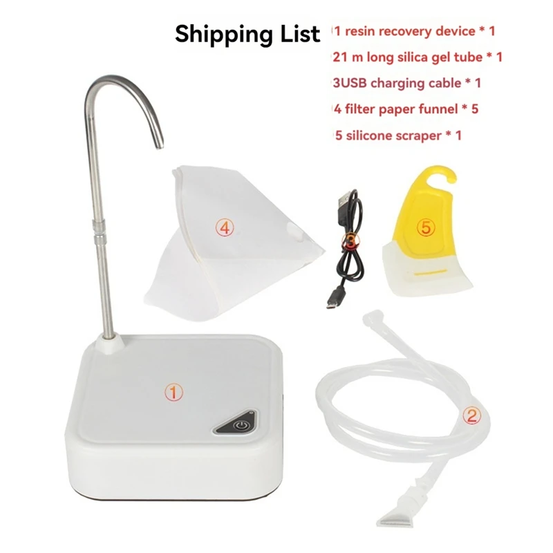 Light Curing Resin Electric Reclaimer Filtration Filter USB For 3D Printer Resin Recovery Unit