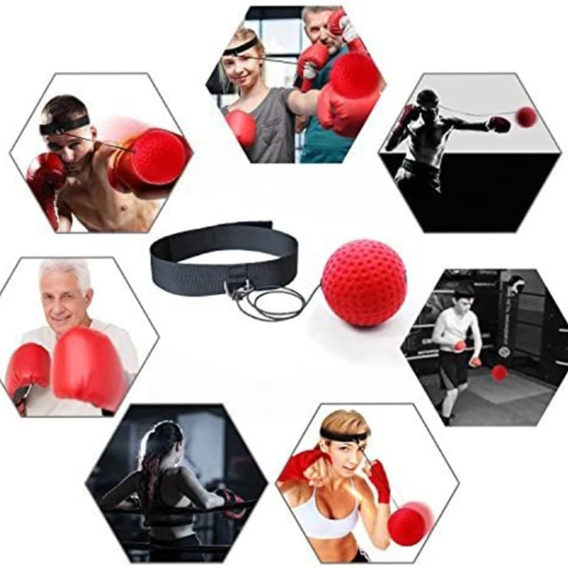 Head-Mounted PU Boxing Speed Ball Fighting MMA Sanda Training Hand-eye Reaction Home Sandbag Muay Thai Boxeo Fitness Equipment