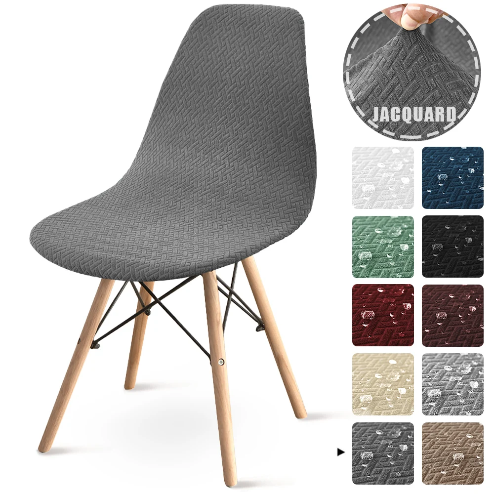 Funda Impermeable para Silla Eames, Protector Elástico para Silla de Barra, Protector para Silla de Hotel, Sala de Estar, Restaurante, Oficina, Tejido de Punto