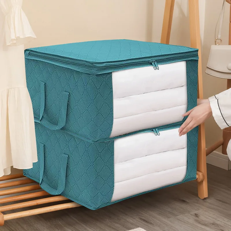 

Large Capacity Non-Woven Clothes Quilt Storage Bag Dust-Proof Sweater Blanket Organizer Box Foldable Sorting Pouche Home Storage