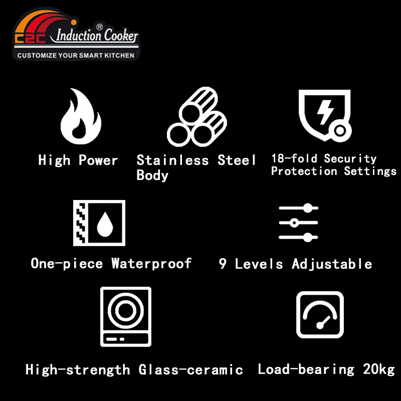 凹型誘導クックトップ レストラン 3500 5000w セラミックストーブ ホブコンロ 電気業務用中華鍋誘導調理器