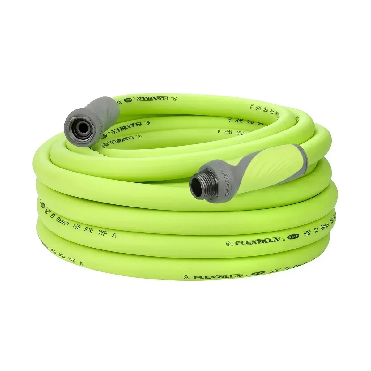 Garden Hose with SwivelGrip, 5/8 in. X 50 Ft., Heavy Duty, Lightweight, Drinking Water Safe, ZillaGreen - HFZG550YWS-E