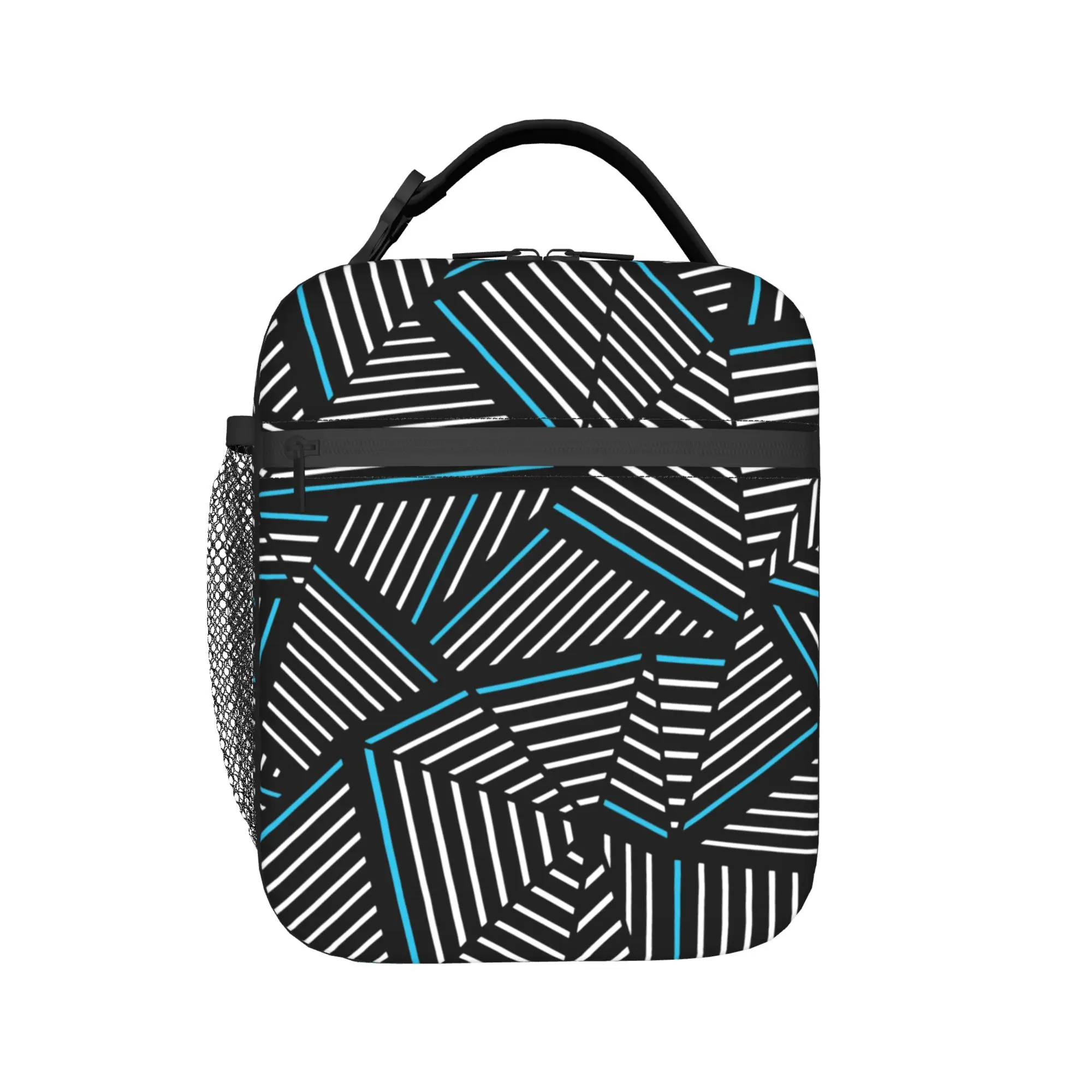 

Custom Ab Linear Invert Electric Insulated Lunch Bag for School Office Waterproof Thermal Cooler Lunch Box Unisex