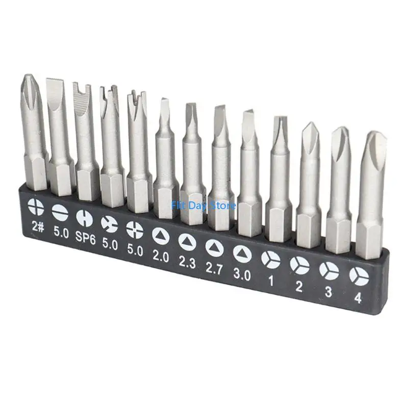 F92C 13PCS ไขควงแม่เหล็กชุดพร้อมเคล็ดลับรูปทรงที่เป็นเอกลักษณ์สำหรับเครื่องใช้ในบ้าน
