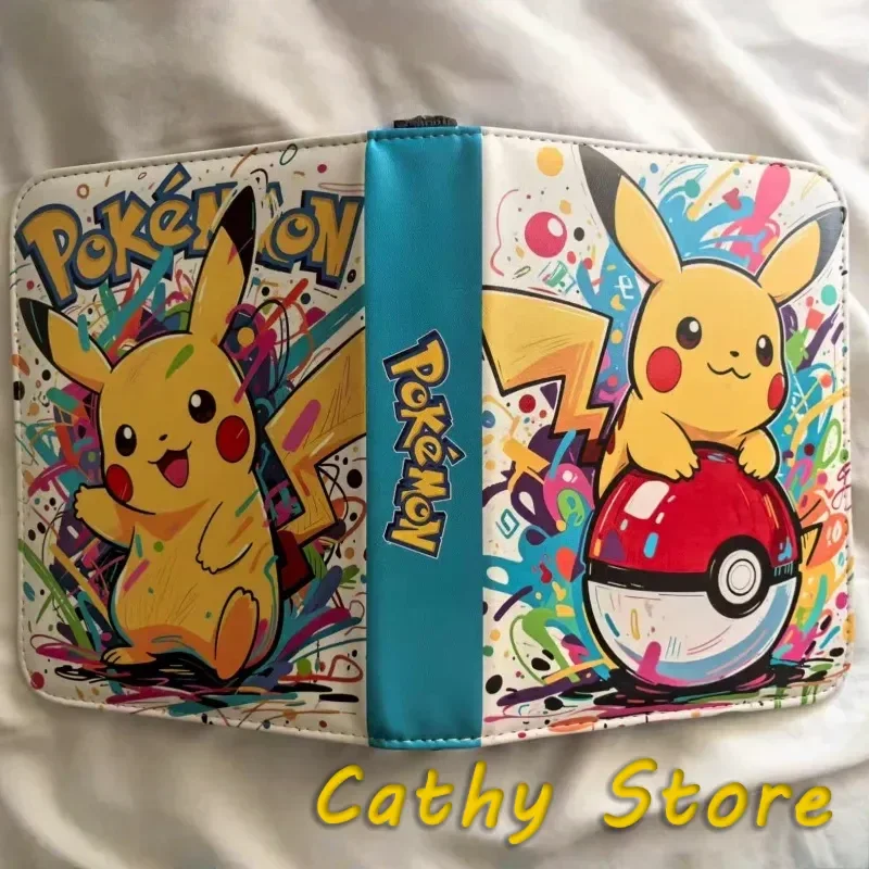 

In Stock Pokemon Card Album Ptcg Card Storage Large Capacity Design 9-Pocket Collect Album Trading Card Collection Album Gifts
