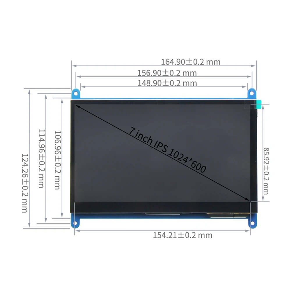 7 Inch Capacitive Touch Screen HDMI IPS LCD Display Module 1024x600 for Raspberry Pi/ BB Black/ Banana Pi Mainstream Mini PC