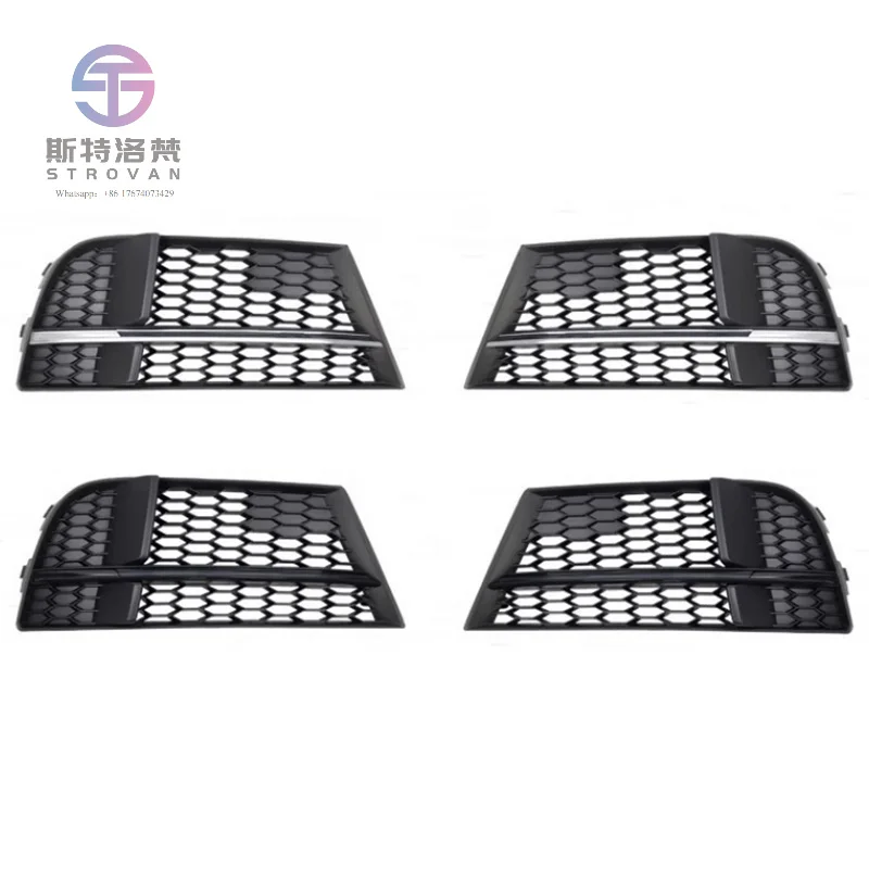 Latest Design Car Body Kit Fog Lamp Cover ABS Upgrade Fog Light Grille for audis A3 S3 8V 2017 2018 2019