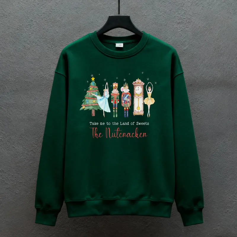 Sweat-shirt de noël femme maman et Mini assorti Kawaii casse-noisette sweat-shirt de noël automne et hiver pull à manches longues