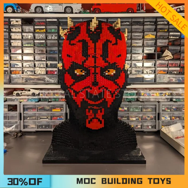 NEW 8890PCS Customized MOC Darth-MauI-Bust Building Blocks Technology Bricks DIY Creative Assembly Education Toys Holiday Gift