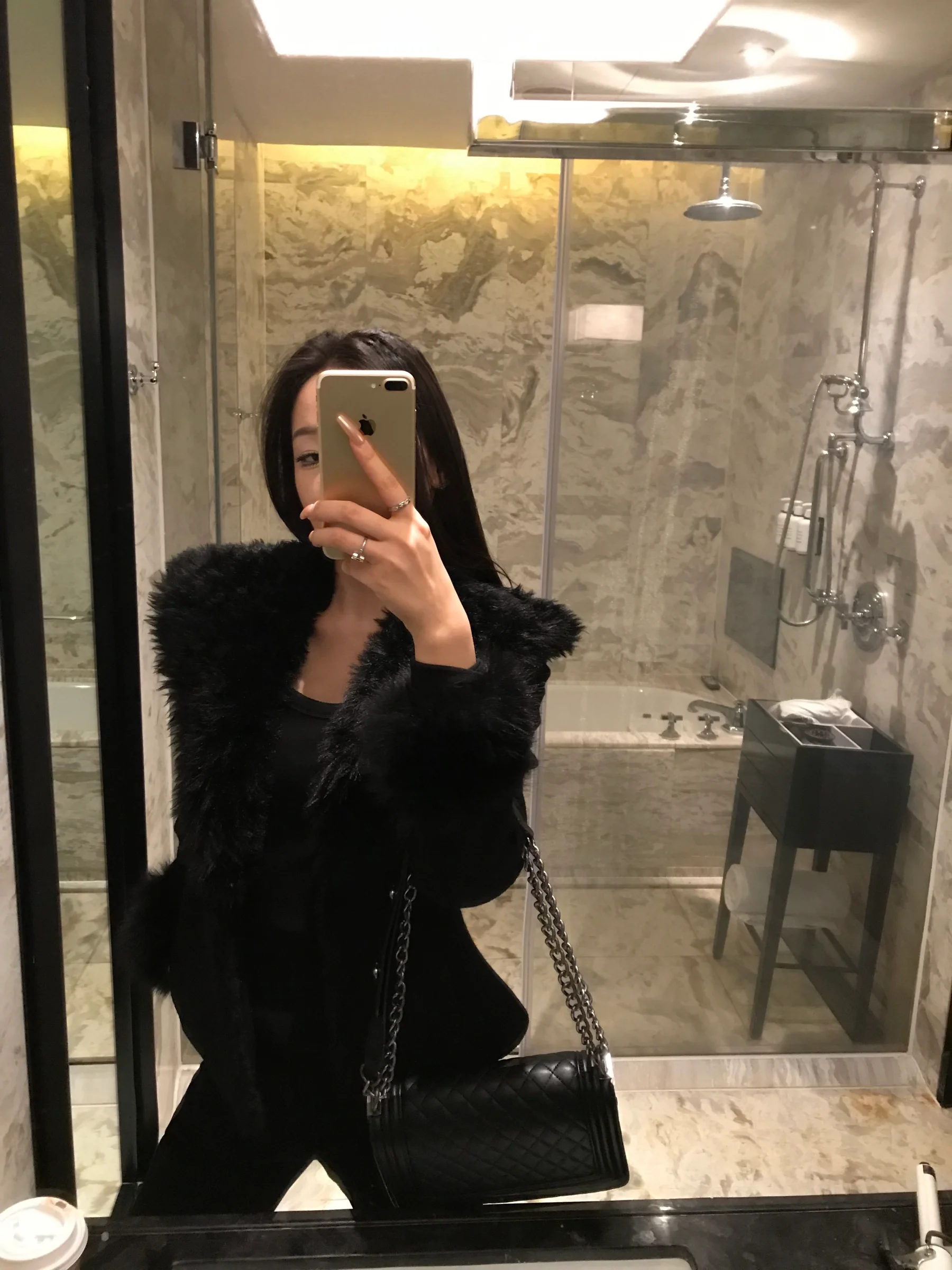 

5werkwen Шерстяное пальто с воротником-стойкой раннего тона 50, однолицевое твидовое пальто в стиле пэчворк, меховая верхняя одежда, простой длинный све