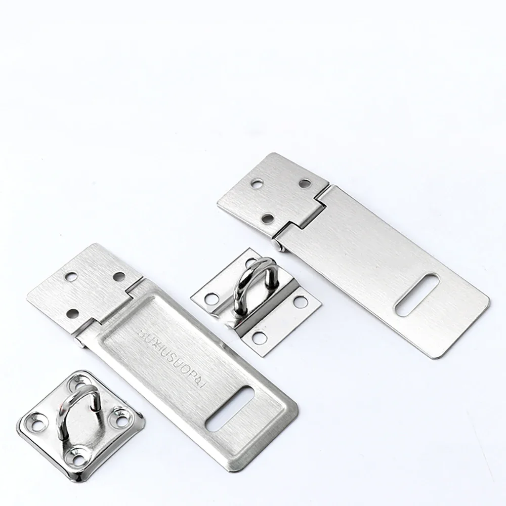 1Pcs Stainless Steel Door Lock Rust Proof Door Lock Buckle Anti-Theft Door Outdoor Pin Padlock Drawer Lock Buckle