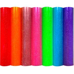 Transparent With Glitter Powder PVC Jelly Vinyl Faux Leather Waterproof Sheet/Roll for HandbBages Bows Home Decoration Craft DIY