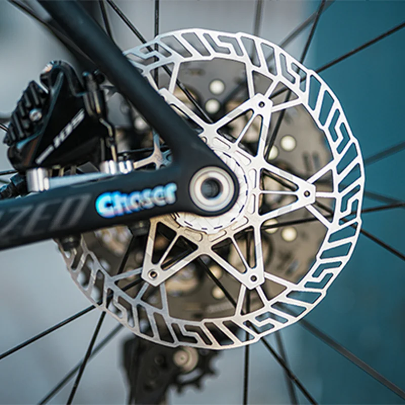 

Chaser Bike Ultralight Medium Lock Discs Bicycle Brake Disc Pads Gravel Lightweight Discs 160mm/140MM 83g Without Locking Covers