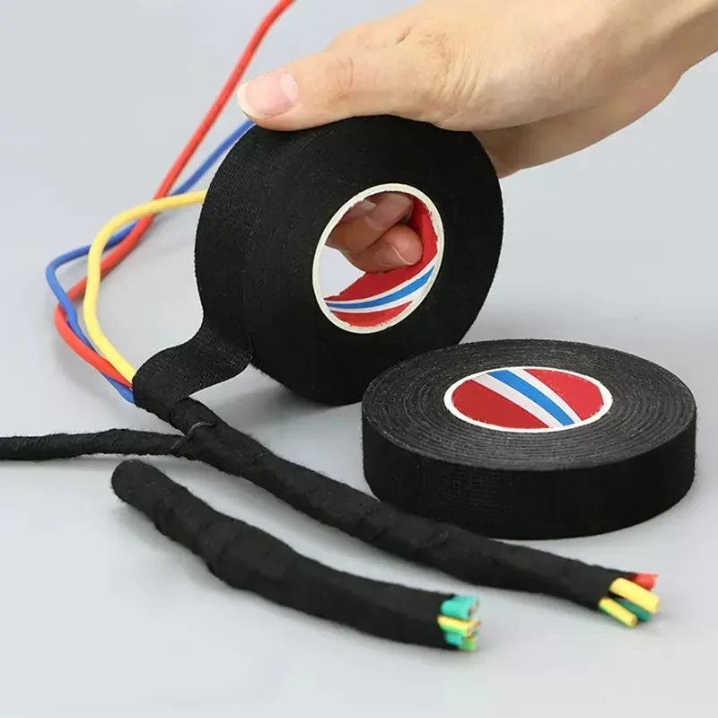 

15 Meters Heat Resistant Adhesive Cloth Fabric Tape Home Improvement Car Auto Cable Harness Wiring Loom Width 9/19/25MM