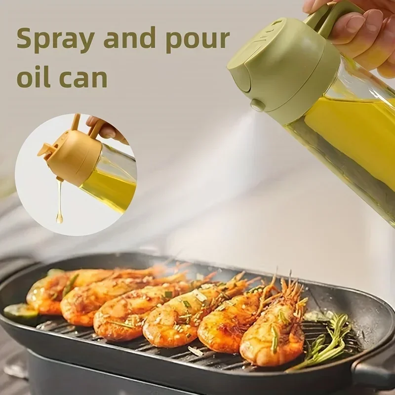 Dual-purpose Kitchen Oil Spray Bottle Camping Glass Watering Can Source Container Olives Sprayer Tools Gadgets Dining Bar Home