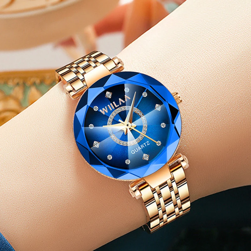 Stainless Steel Elegant Diamond Dial Ladies Wrist Watch Crystal Exquisite Women Watch For Relogio Feminino Women Wrist Watch