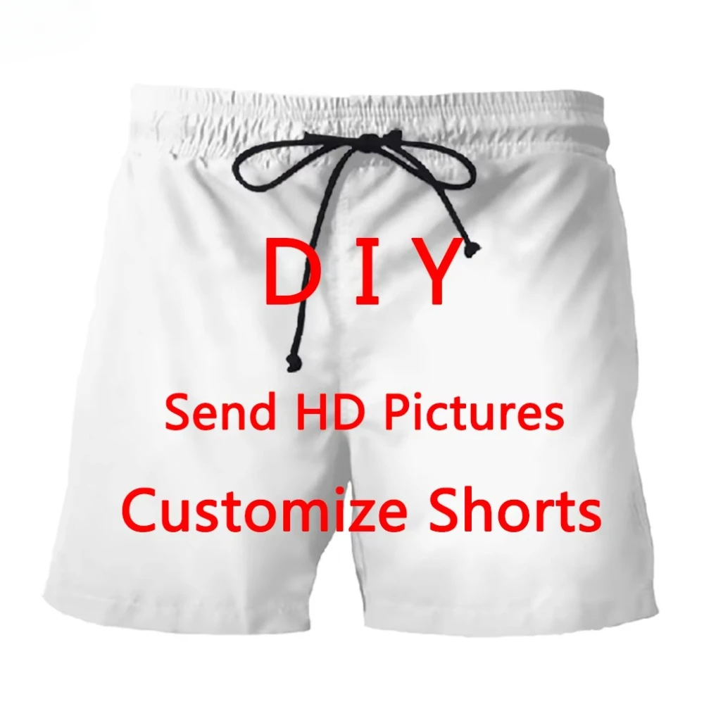 

HX DIY Custom Shorts Send Your Own Picture Printed Casual Men Clothing Summer Beach Board Shorts