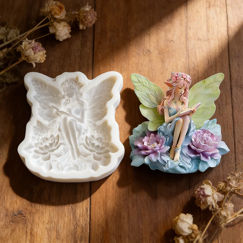 

Силиконовая форма «Цветочная фея» для заливки смолой и гипса, для создания декоративных подвесок
