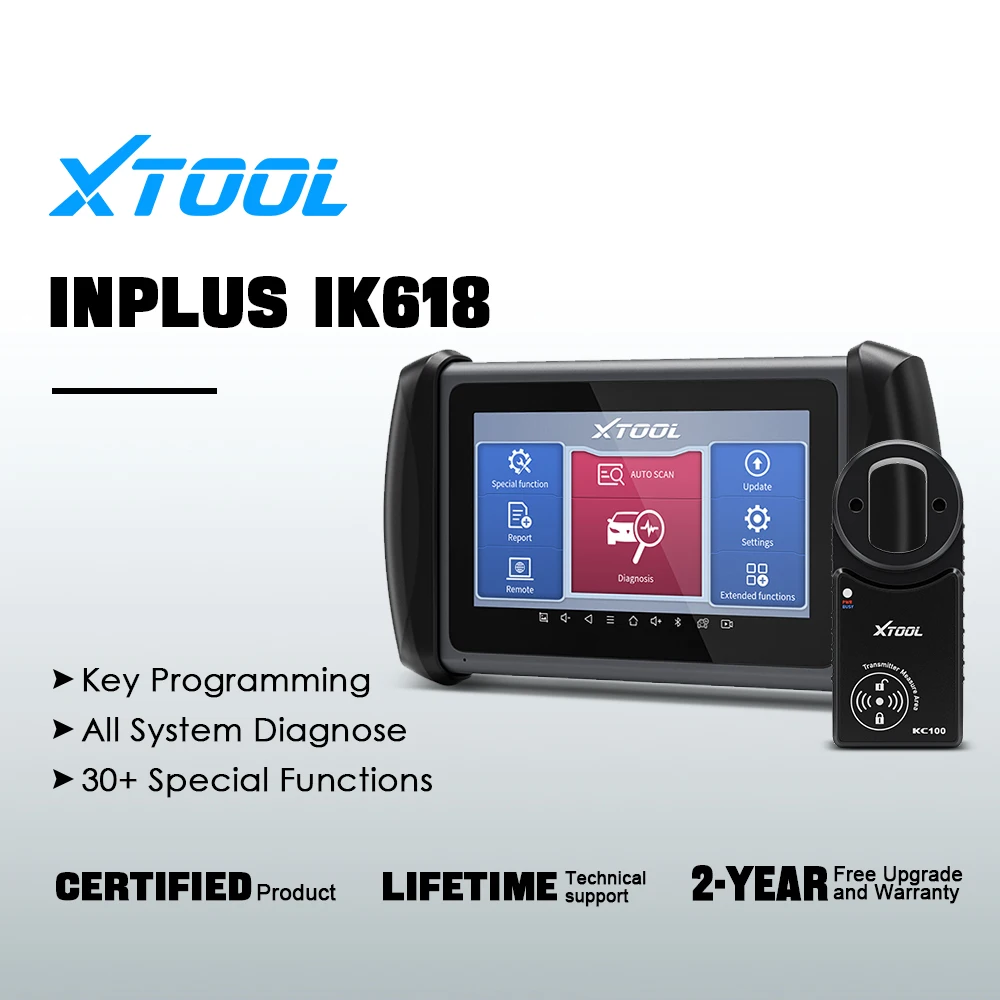 2024 Key Programmer Tool:Xtool Inplus Ik618 Automotive Scanner, Ecu Coding, Active Test ,For Toyota,Free Br/Ru/Eu car software