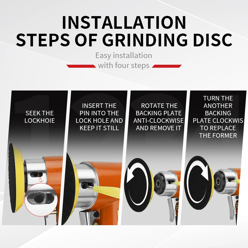 New Orbit Air Sander Mini 2"/3" Pneumatic Grinding Machine Set for Car Polishing Dual Action Orbital Polisher Buffer