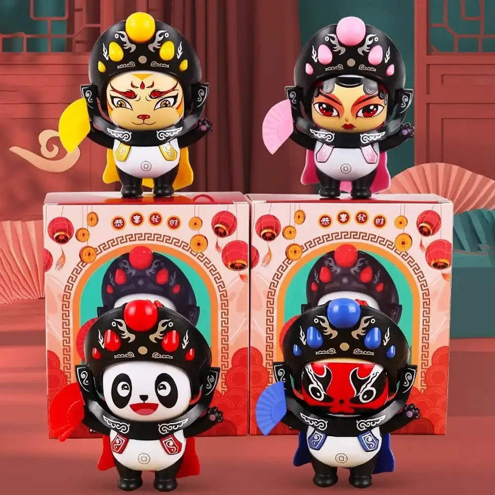 Sichuan Opera Face Changing Dolls Panda Chinese Style Fortune Faces Change Makeup Crafts Ornament Children's Toy New Year Gifts