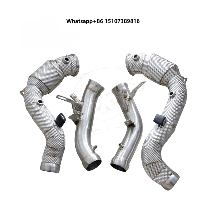 

Exhaust Catted Downpipe for E63 E63S M177 2020+ with OPF Fit GT63 4 Door EURO with Heat Shield