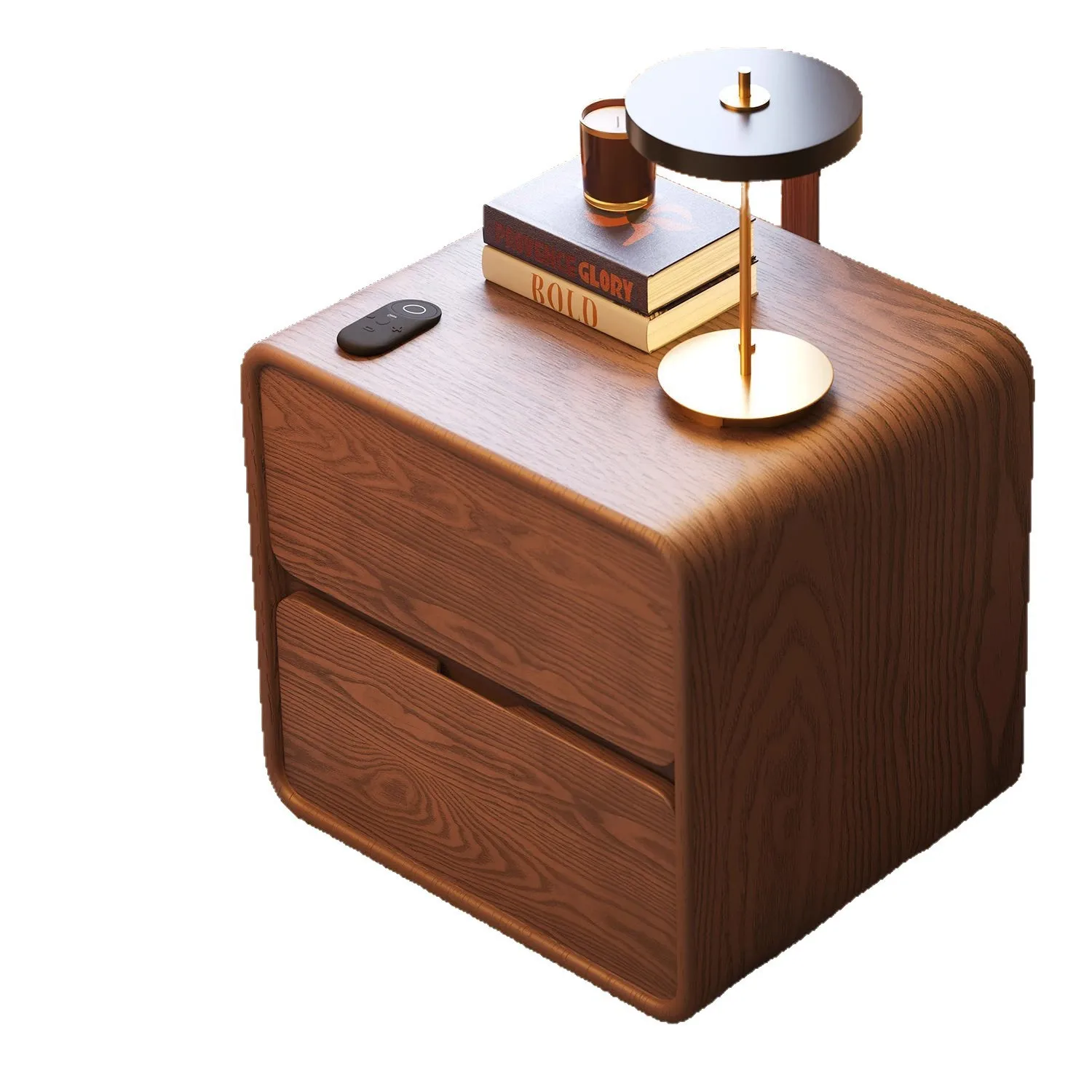 2026 hot sell Simple modern solid wood bedside table in the bedroom, simple installation-free locker