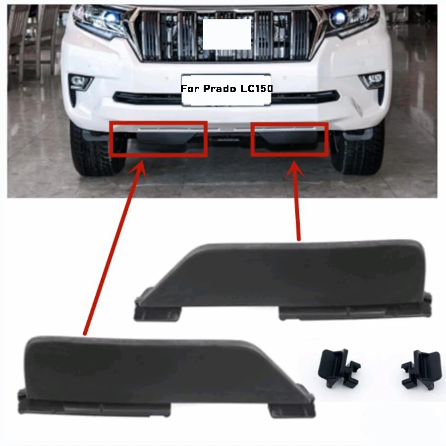 

Front Bumper Lower Spoiler Mud Guard Trim Panel Lower Air Deflector Shield Cover Fit Toyota Land Cruiser Prado LC150 2010-2020