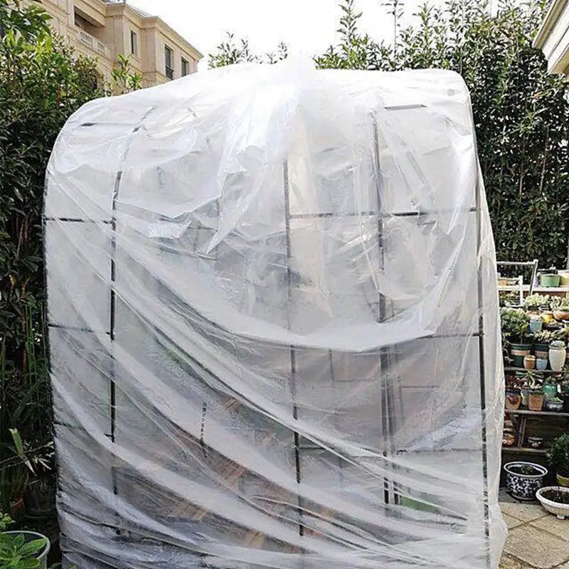 0.12mm przezroczysta folia PE plandeka ogród balkon wodoodporny Patio zadaszenie markizy rośliny zimowe pokrywa powłoka cieplarniana Tarp