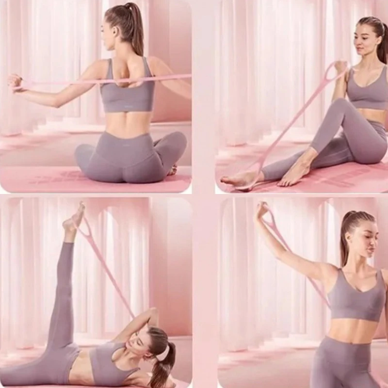 2024 New 8-character Puller Home Fitness Equipment Elastic Belt Yoga Auxiliary Female Open Shoulder Beauty Back Stretcher