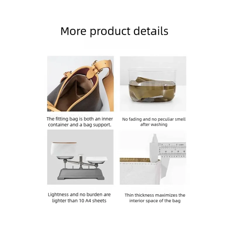 بطانة داخلية من ورق دوبونت مقاومة للماء مناسبة لحقيبة تخزين مستحضرات التجميل البيضاء Nolita 19 تحافظ على الشكل والأنيق #4
