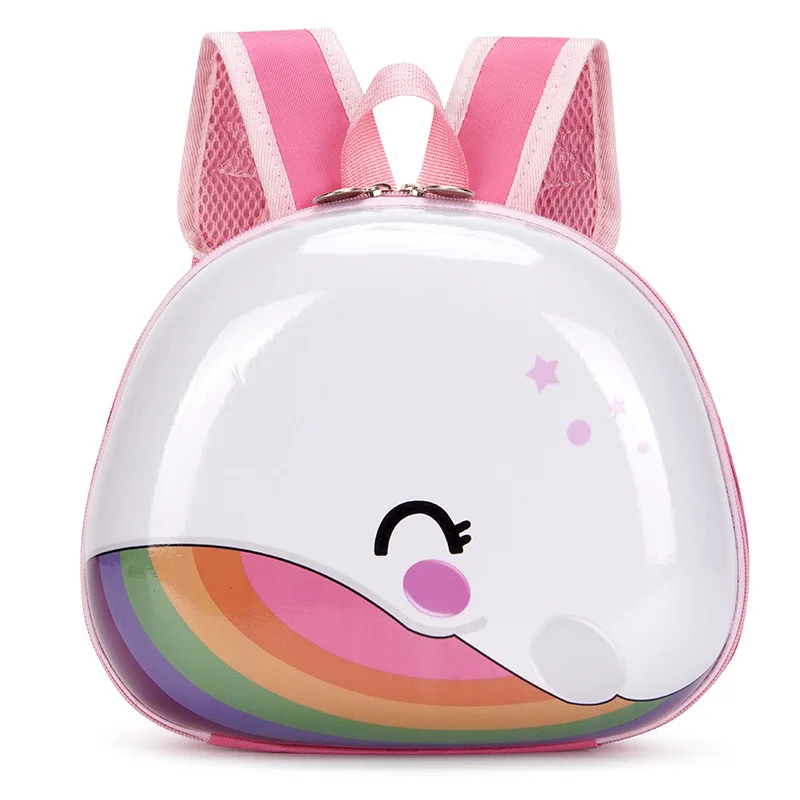 

New Children's Fun Cute Children's Bags Cute Hard Shell Eggshell Backpack Rainbow Boys and Girls Baby Kindergarten School Bag