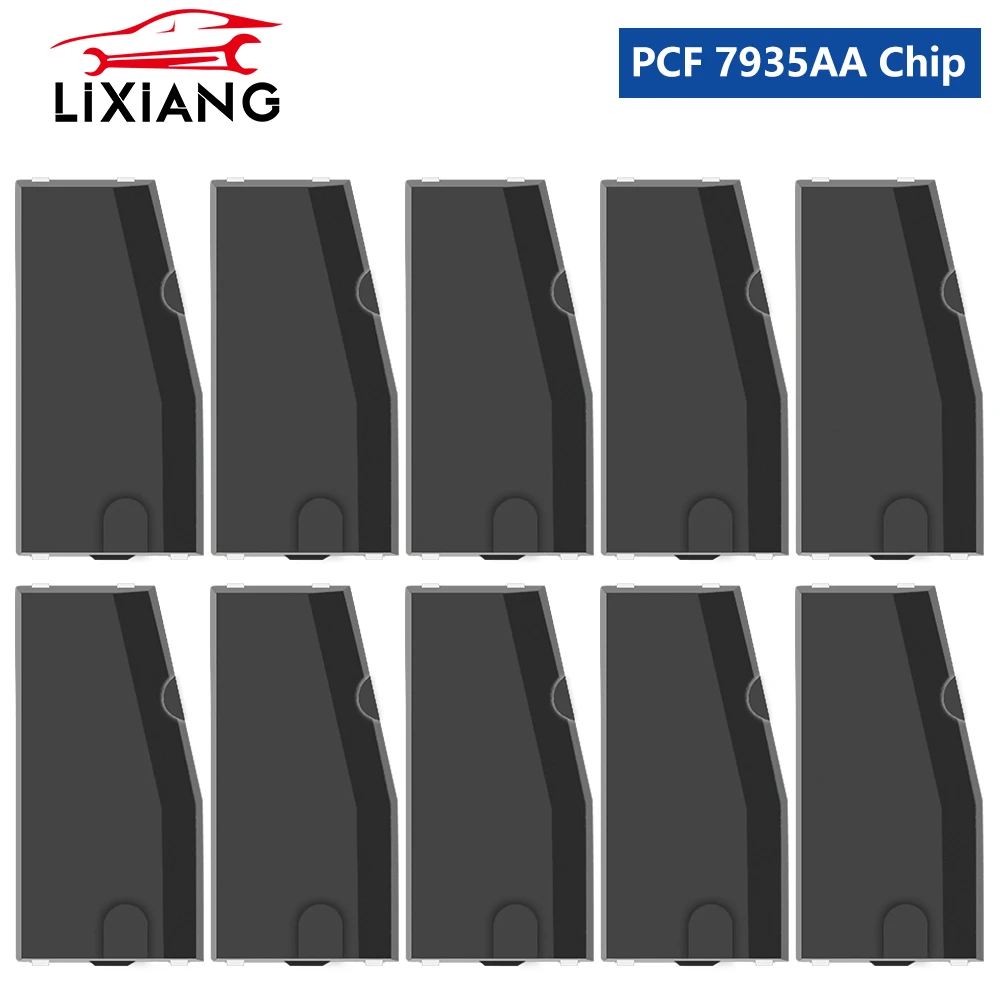 LIXIANG 10pcs/lot Professional Car Key Chip Blank PCF7935AS Transponder chip PCF7935AA Chips PCF 7935 as pcf7935 carbon chips