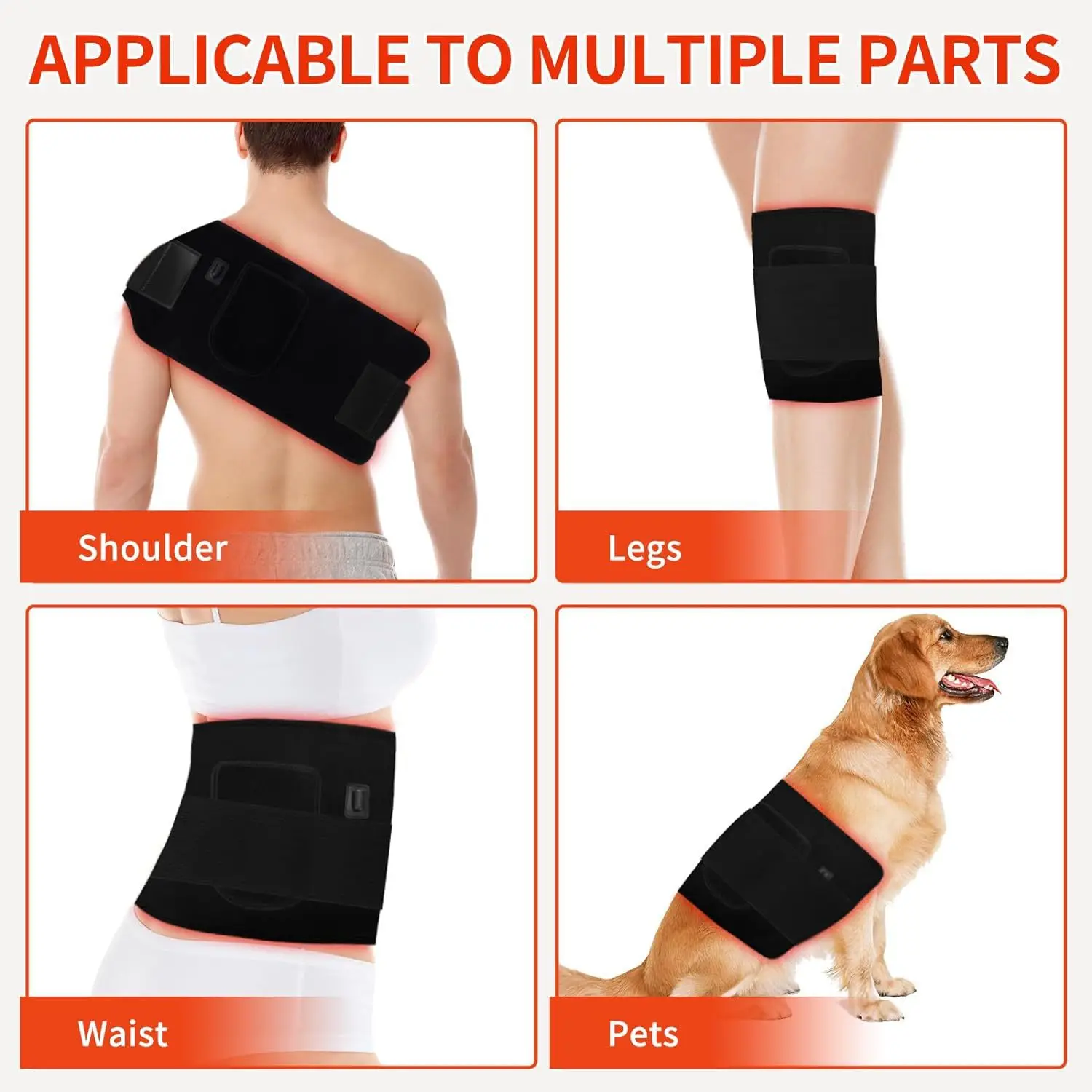 Red ＆Infrared Light Therapy Belt 850nm 660nm LED Beauty Devices fo Wrap Burn Fat Face Wrap Slimming Waist Heat Pad Full Body - view 2