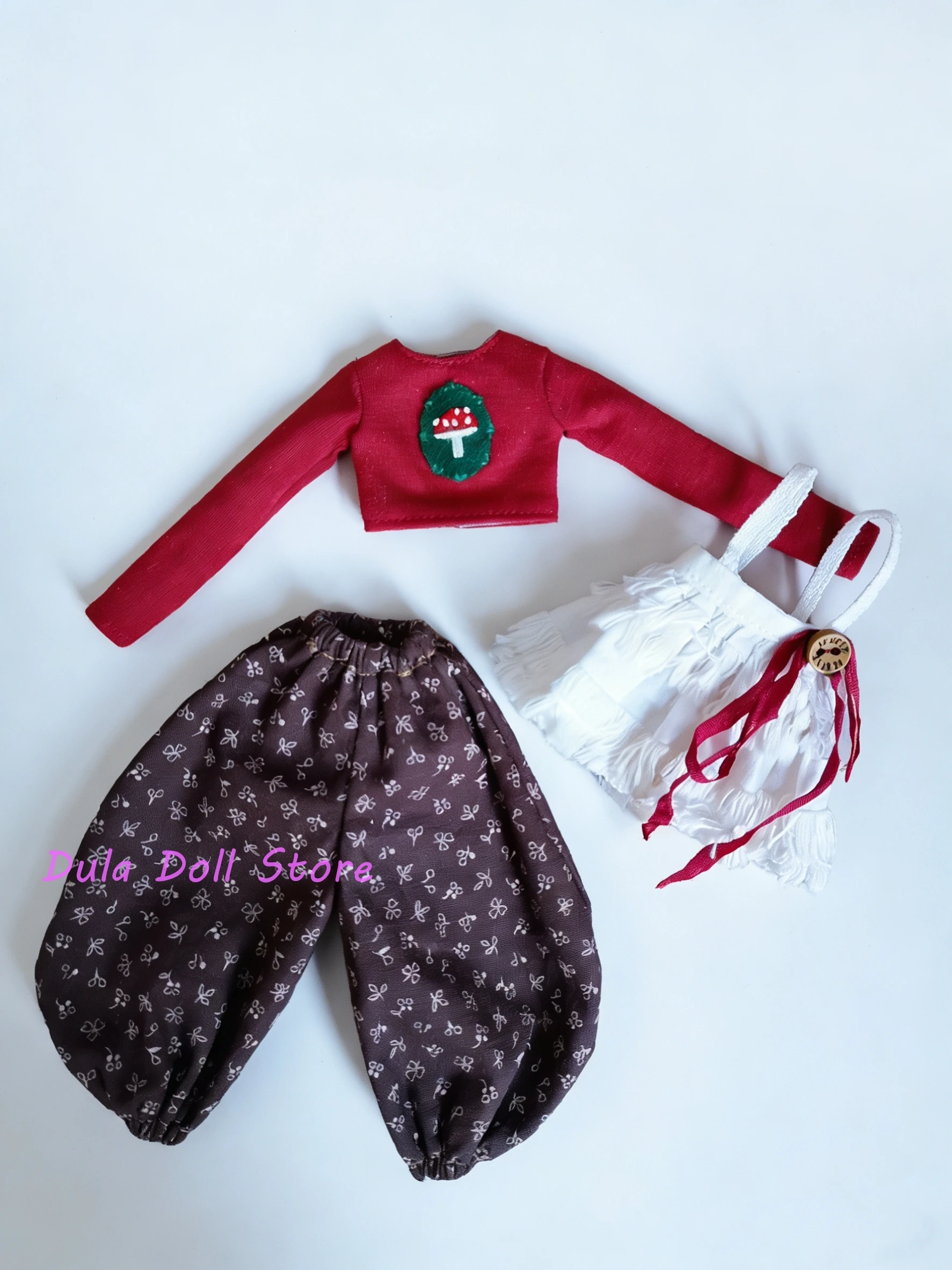 

2026 Dula Doll Clothes Dress Mushroom embroidered Blythe Landoudou Landazz ob24ob22 Azone 1/6 Doll Accessories