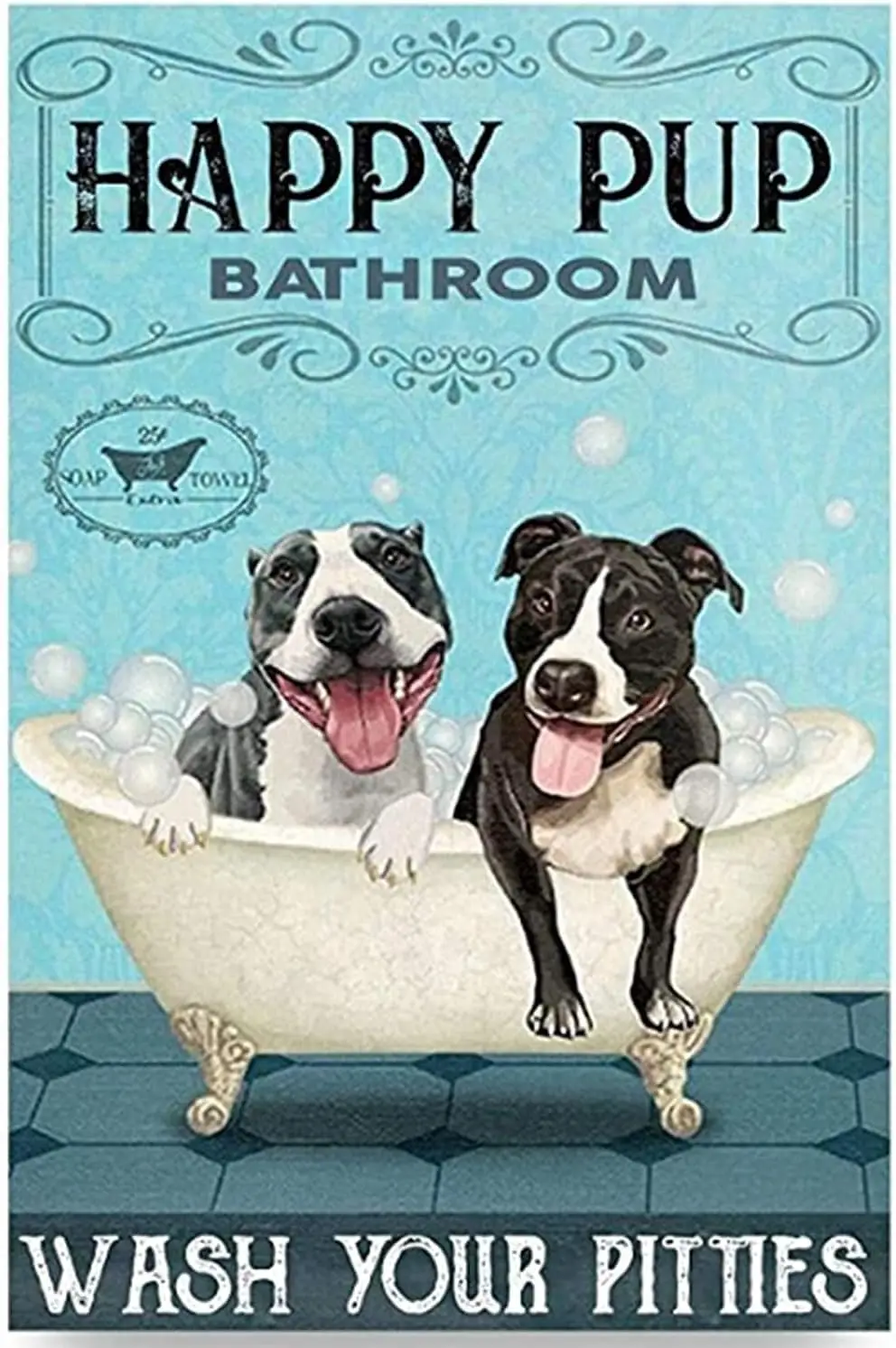 Оловянная ретро-плитка для домашнего кофейного бара 8x12 дюймов