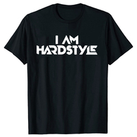 I Am Hardstyle Men T Shirt Music Hardcore Dance DJ Techno Club Party EDM Tee Shirt Camisas T-shirt Cotton Short Sleeve Top