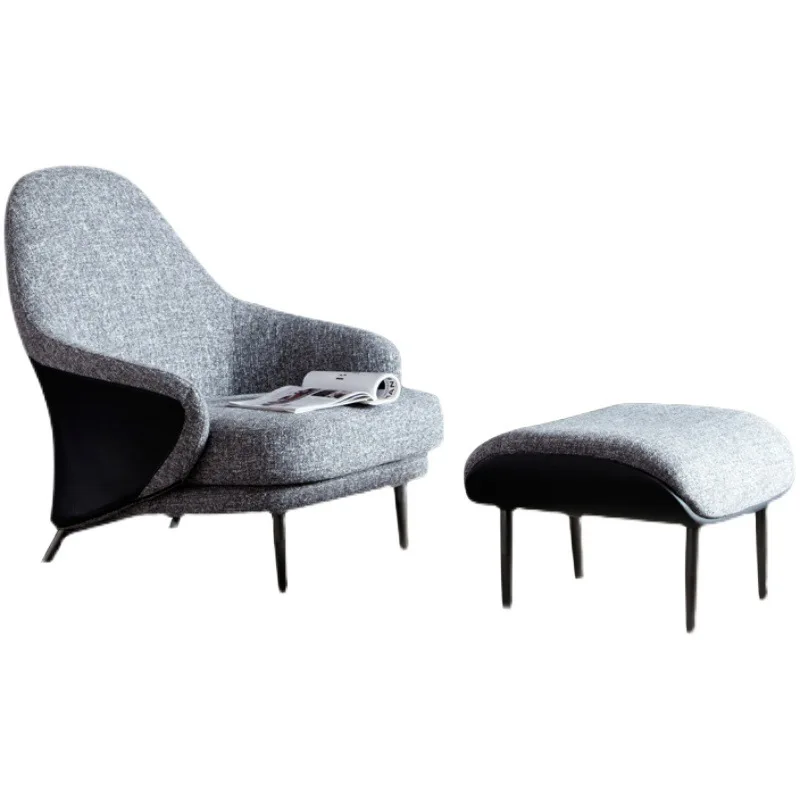 

Стул для отдыха в скандинавском стиле, простой простой светильник для гостиной, роскошный тканевый домашний диван-кресло