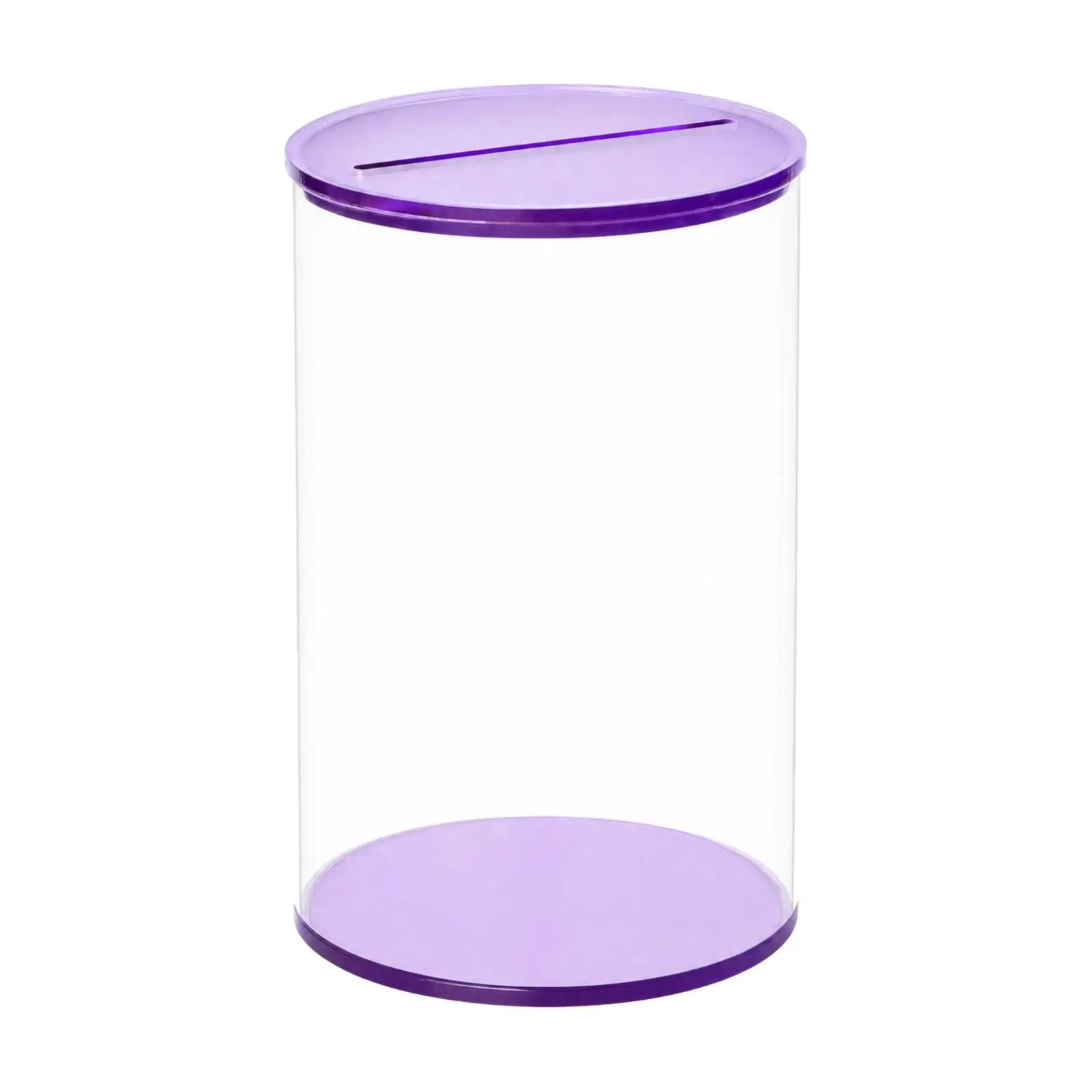 Space Saving Acrylic Coin Bank with Removable Top Clear Money Savings Box for Living Room and Shared Family Use
