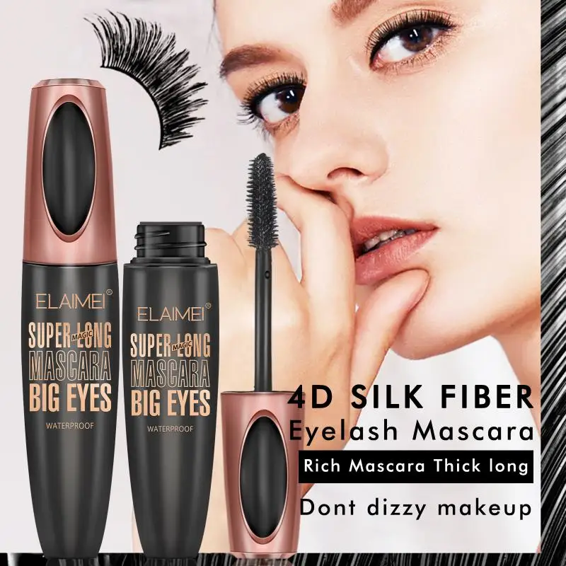 Waterproof 4D Makeup Eyelash Mascara Eyelash Makeup Silk Fiber Lash Extension Long Mascara