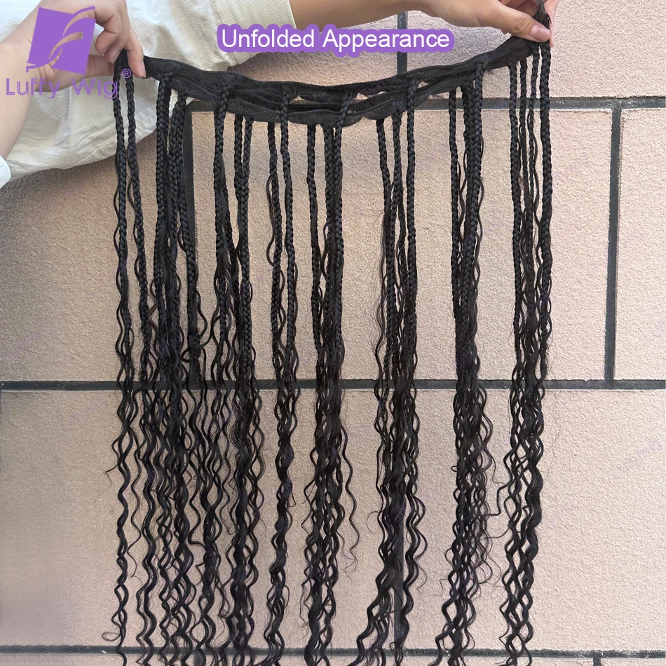 Bohemian Curly Human Hair Braid Bundles Brazilian Remy Hair Crochet Box Braiding Hair Extensions Goddess Braids Hair Bundles