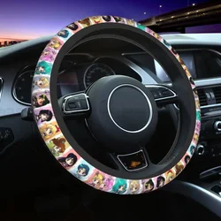 Moon Girl Anime Car Steering Wheel Cover Universal 15 In Elastic Cartoon Collage Suitable Car-styling Steering-Wheel Accessories