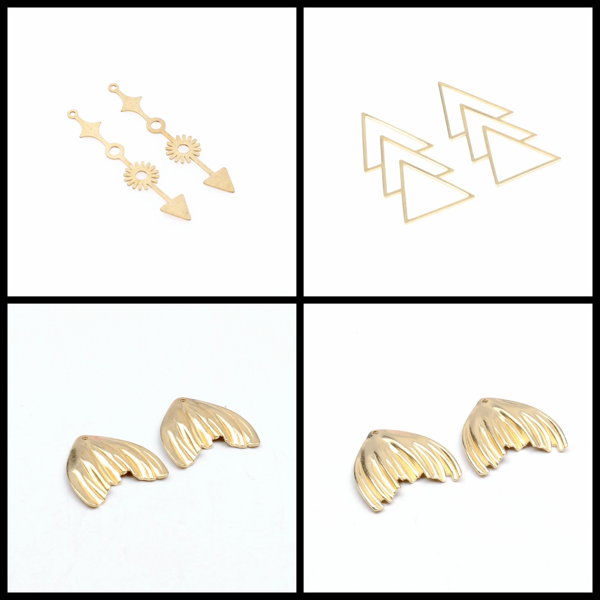 Hammered Brass Charms,Arrow connector,Findings Accessories For Diy Earrings Necklace Bracelet DIY Making,Jewelry Supplies