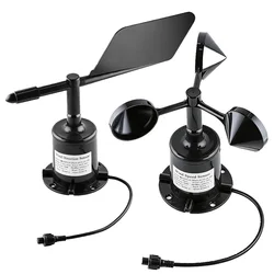 30m/s Polycarbon Wind Speed Direction Sensor Weather Station Outdoor 3 Cup Anemometer Sensor Output RS485 0-10V 0-5V 4-20MA