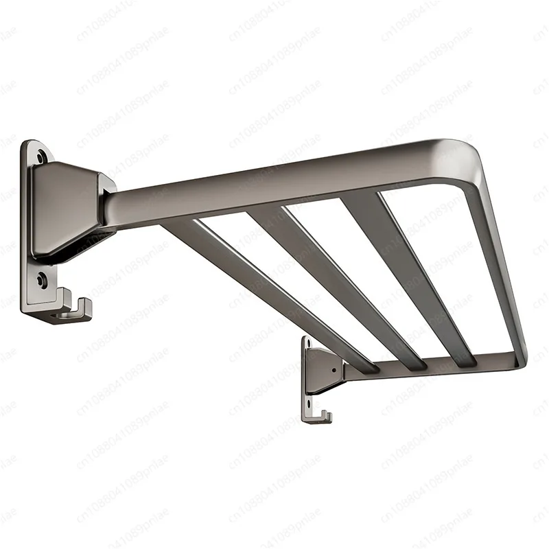 Foldable Aluminum Wall-Mounted Clothes Drying Rack No-Drill Balcony Hanger for Dolls Shoes